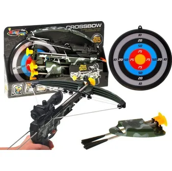 Dětská zbraň Kings Sport Crossbow Set Vojenská dětská kuše s terčem a zaměřovačem maskáčová