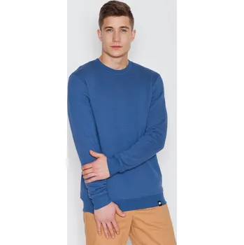 Pánská mikina Modrá bavlněná mikina V005 Blue Velikost: S