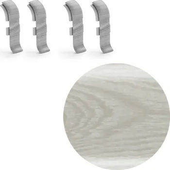 soklová lišta NOVÁK Spojka k soklové liště PVC dub Arctic 56x23 4ks NGTFG0