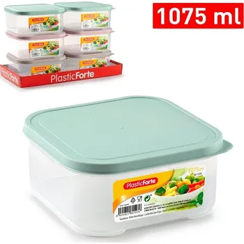 Dóza na potraviny PlasticForte Dóza na potraviny FLEX 1075ml 14,5x14,5x6,5cm, mix barev