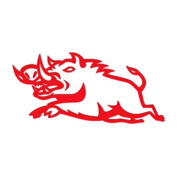 Samolepící dekorace SAMOLEPKA Divoké prase 004 levá (10 - červená) NA AUTO, NÁLEPKA, FÓLIE, POLEP, TUNING, VLASTNÍ TEXT, TISK, AUTOSAMOLEPKY.cz, POLEPY, OBRÁZEK, LOGO, SAMOLEPKY