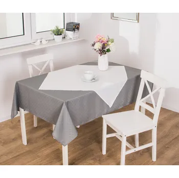 ubrus Ubrus na stůl MIGOT krémová/stříbrná 85x85 cm Mybesthome