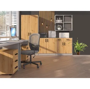 Kancelářská sestava Studentský pokoj / kancelář MALTA artisan, šedé Sestava M