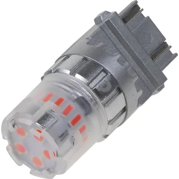 Autožárovka LED T20 (3157) červená, 12V, 23LED SMD