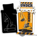 Bavlněné povlečení 140x200+70x90 Bagr (ve tmě svítí)