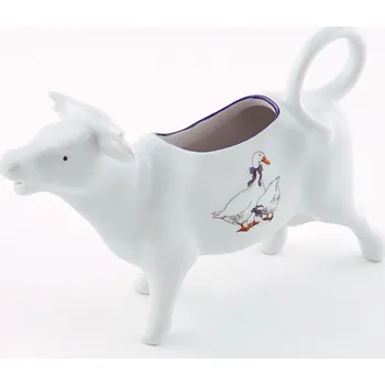 Mlékovka kravička, 0,07 husy, český porcelán, Leander