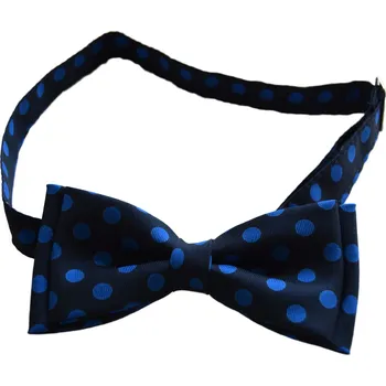 HEDVA ČESKÝ BROKÁT Motýlek ČH 700 tisk puntík černá/modrá