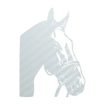 Samolepící dekorace SAMOLEPKA Kůň 089 pravá (51 - 3D karbon bílý) NA AUTO, NÁLEPKA, FÓLIE, POLEP, TUNING, VLASTNÍ TEXT, TISK, AUTOSAMOLEPKY.cz, POLEPY, OBRÁZEK, LOGO, SAMOLEPKY