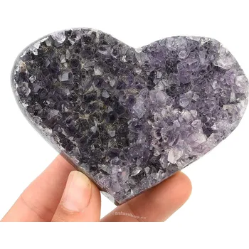 Přírodní kámen Přírodní ametyst srdce 178g (Uruguay)
