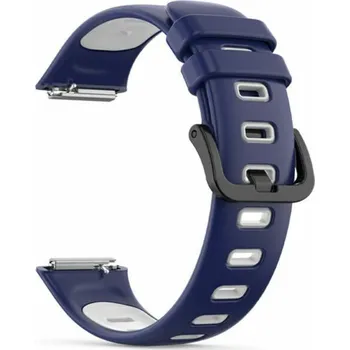 Příslušenství k chytrým hodinkám eses Silikonový sportovní řemínek pro Huawei Band 7 - Modro bílý