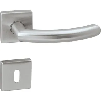 Dveřní kování MP KOVÁNÍ WB - NERO 012Q - HR EPR Provedení: madlo / klika pravá s otvorem PZ (otvor pro vložku), Povrch: BN - broušená nerez