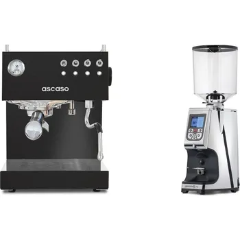 Kávovar Ascaso Steel DUO, Black + Eureka Atom Specialty 75, chrome