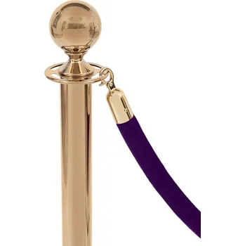 Plot Fialové lano Velur konc. zlatá 1500mm