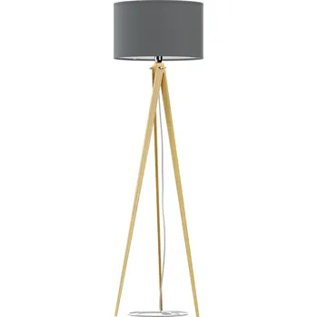 Stojací lampa Stojací lampa Santini ve scandi stylu - přírodní borovice / šedá