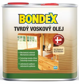 Olej na dřevo Bondex Tvrdý voskový olej 2,5 l bezbarvý