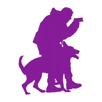 Samolepící dekorace SAMOLEPKA Psovod 004 pravá (14 - fialová) NA AUTO, NÁLEPKA, FÓLIE, POLEP, TUNING, VLASTNÍ TEXT, TISK, AUTOSAMOLEPKY.cz, POLEPY, OBRÁZEK, LOGO, SAMOLEPKY