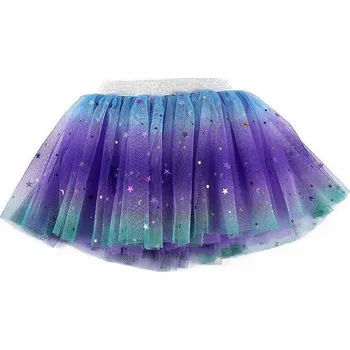 Dívčí sukně Čína Dívčí vícebarevná tutu sukýnka se třpytivými hvězdami Barva: modrá