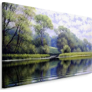 Plátno Řeka Na Pozadí Lesa Varianta: 40x30