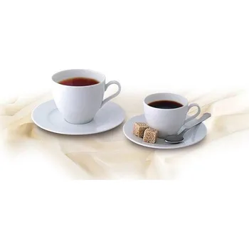Kávová souprava, porcelánová, 22 cl, ROTBERG Basic, bílá