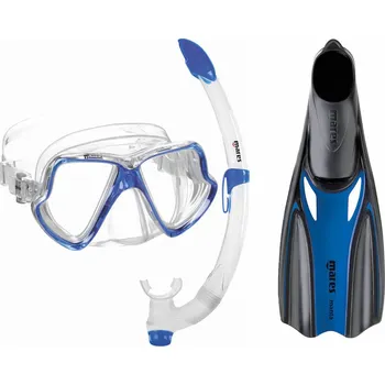 Potápěčské vybavení Šnorchlovací set Mares maska Wahoo + šnorchl + ploutve modrý Velikost ploutví: 42/43