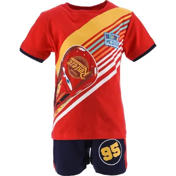 Červeno-modrý chlapecký letní set Disney Cars Velikost: 104