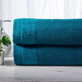 Ručník Sada 2 ks froté ručníků VITO tmavě tyrkysová 50 x 90 cm