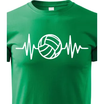 Chlapecké tričko Dětské tričko Volejbal tep, Barva Zelená, Velikost 110 cm/4 roky, Canvas Dětské tričko Bezvatriko.cz 05590