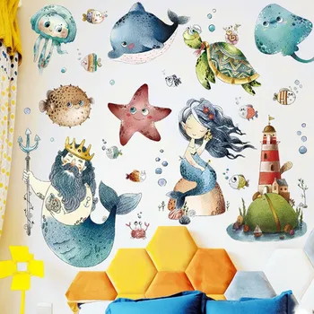 Samolepící dekorace Samolepka na zeď "Podmořský svět 2" 106x68cm