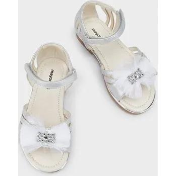 Dívčí sandály slavnostní dívčí sandály stříbrné Mayoral 45.355-82 velikost 33