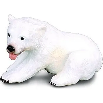 Figurka COLLECTA 88216 LEDNÍ MEDVĚD MLÁDĚ SEDÍCÍ