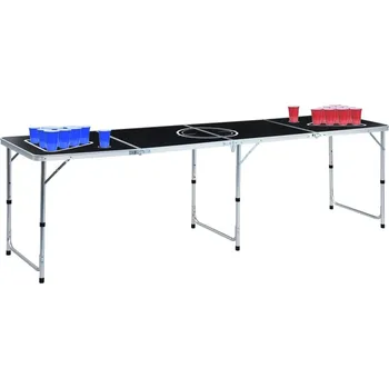 Stůl na stolní tenis vidaXL Skládací stůl na beer pong + kelímky + míčky 240 cm