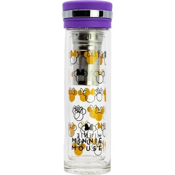 Láhev Skleněná láhev s infuserem, 355ml, Stor, Minnie