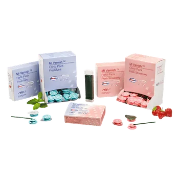 GC EUROPE MI Varnish Varianta: jahoda, 100 x 0,4 ml + 100 štětců