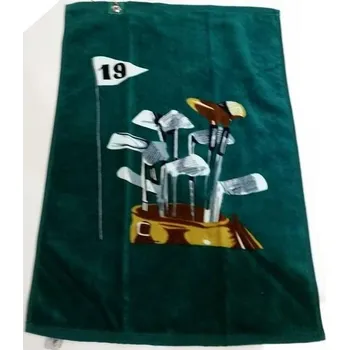 Silverline ručník zelený motiv:jamka+hole