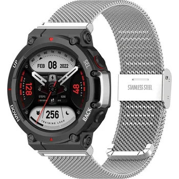 Ostatní příslušenství k chytrým hodinkám eses Milánský tah se sponou pro Amazfit T-Rex 2 - Stříbrný