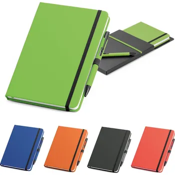 Zápisník Sada kuličkového pera a poznámkového bloku A5 s gumičkou