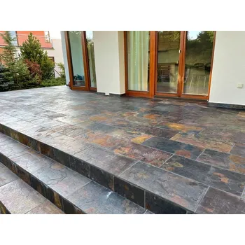 Obklad Břidlice Multicolor přírodně štípaný 60x30x1,2 cm