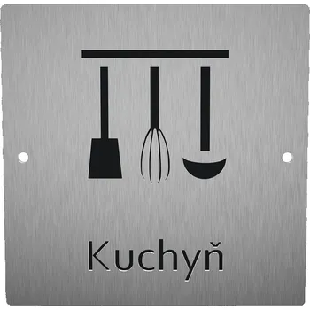 Domovní cedule Nerezový piktogram KUCHYŇ 1b Rozměr: 10 x 10 cm