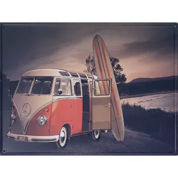 Plechová cedule TP Plechová cedule - Autobus se surfem (L)