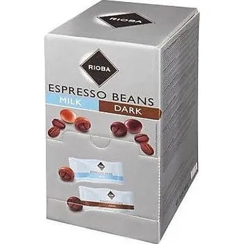 Káva Rioba Kávové zrno v čokoládě milk, dark (400ks)