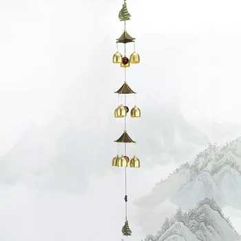 Třívrstvá kovová zvonkohra Feng Shui-Loď(74cm)