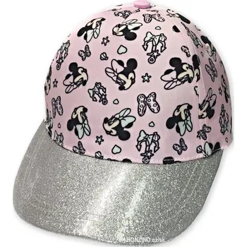 Kšiltovka E plus M • Dětská / dívčí kšiltovka Minnie Mouse - Disney - s třpytivým kšiltem 52
