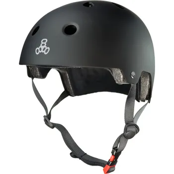 Helma na in-line Triple Eight - Dual Certified Helmet EPS Liner All Black matte - helma Velikost: S/M