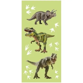 Dětská osuška 140 x 70 cm dinosauři zelená