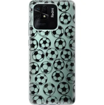 Pouzdro na mobilní telefon Odolné silikonové pouzdro iSaprio - Football pattern - black - Xiaomi Redmi 10C