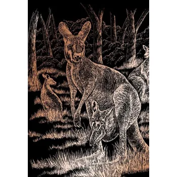 Dětské zboží Měděný škrabací obrázek Klokani