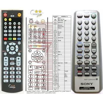 Dálkový ovladač General SONY RMT-CDR45AD - náhradní dálkový ovladač