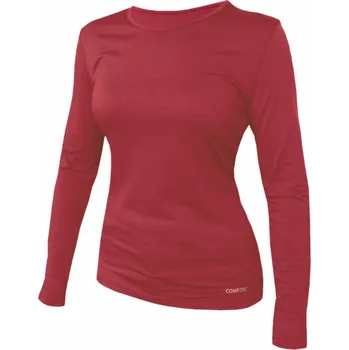 Dámské tričko Dámské vlněné tričko, dlouhý rukáv KROLA 801 tm.červená XXL