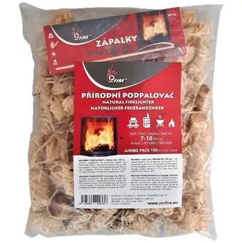 Podpalovač Mr.FIRE Přírodní podpalovač z dřevní vlny 100 ks