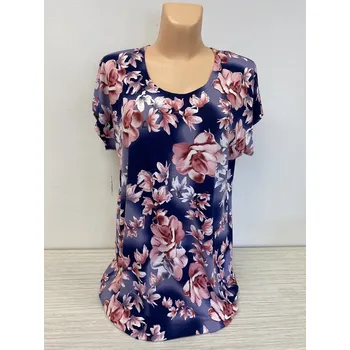 Dámská tunika dámské halenky, Barva Modrá, Velikost 40 - na zakázku, Materiál 96% Viskoza 4% Lycra